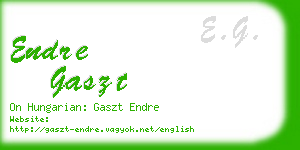 endre gaszt business card